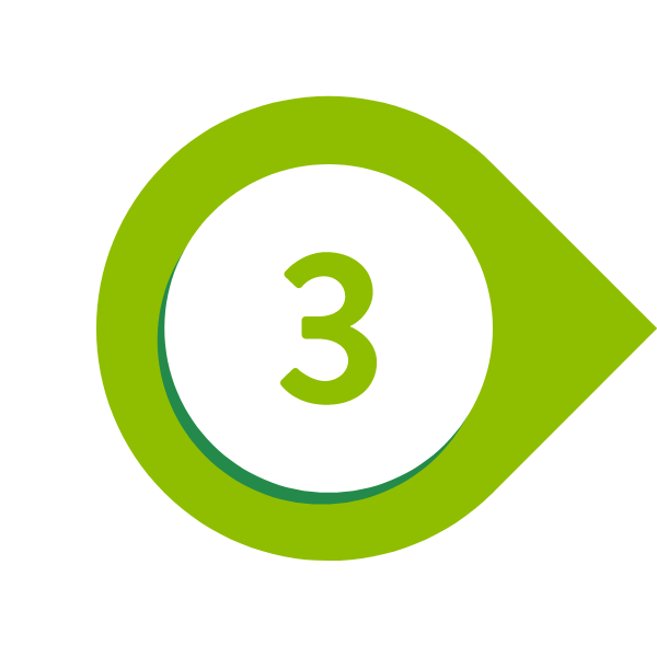 6 Number 3, graphic design icon, bright green